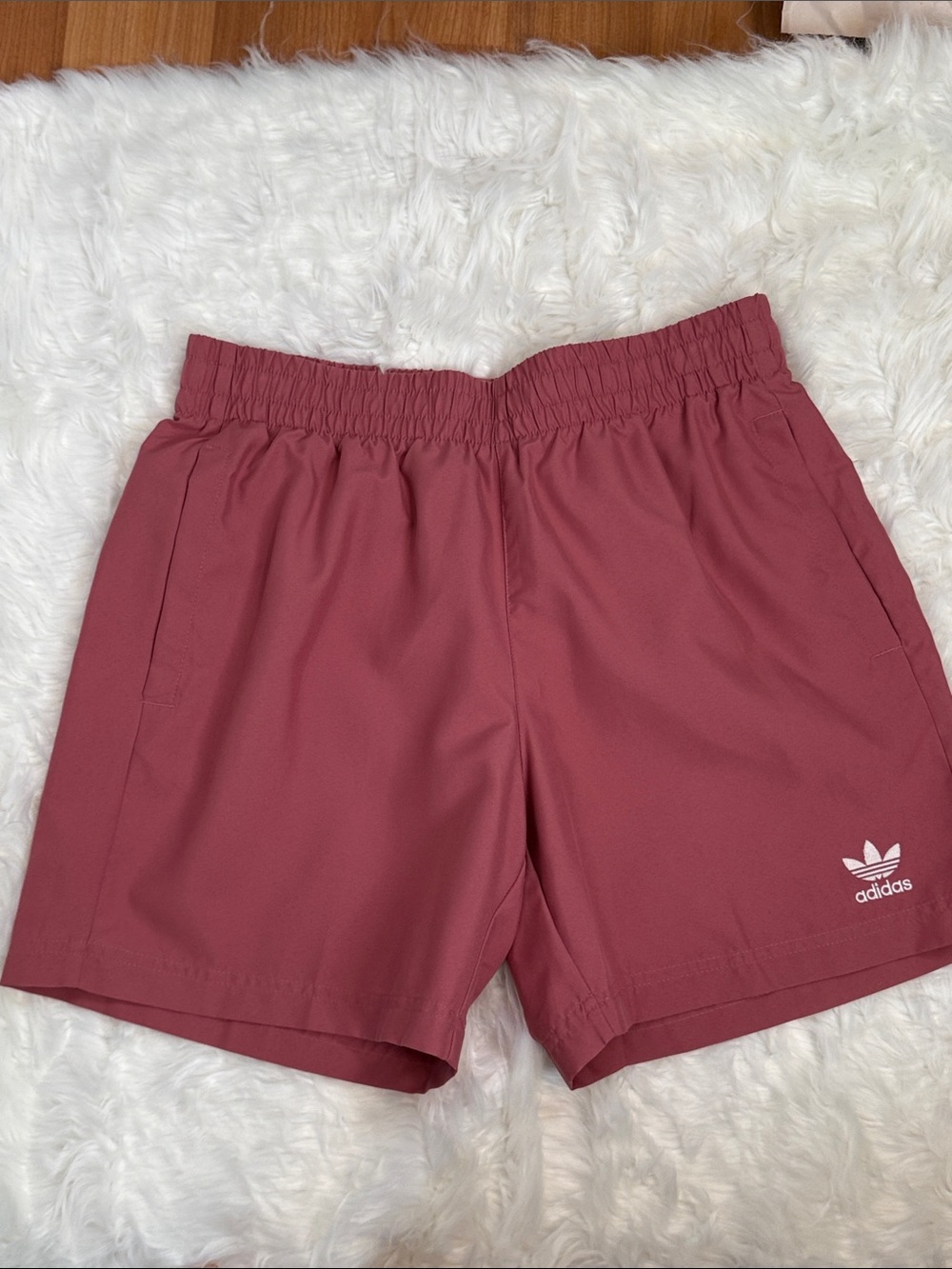 Men's Adidas Original Light Cranberry Swim Trunks Swim Shorts Medium NWT